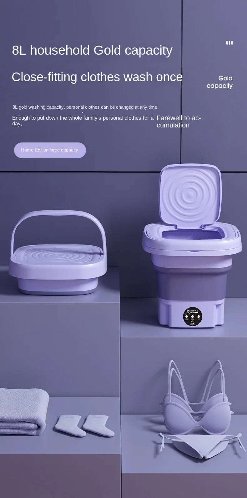 Portable Foldable Washing Machine