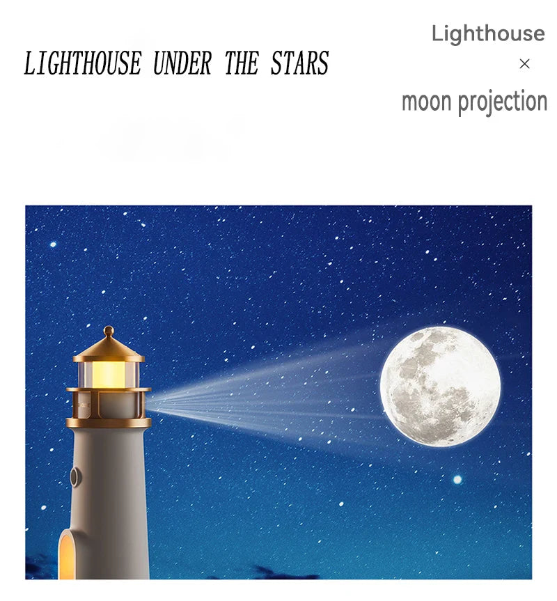Moon Lamp Projection Lighthouse